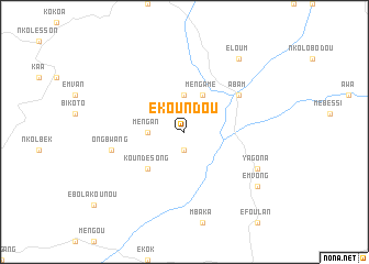 map of Ekoundou