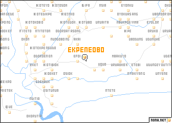 map of Ekpene Obo