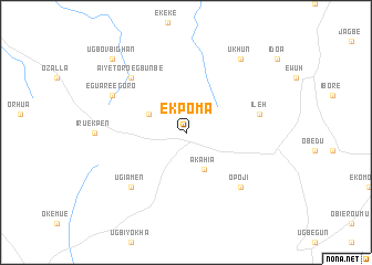 map of Ekpoma