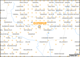 map of Ekrāpur