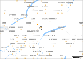 map of Ekrejegbe