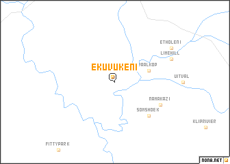 map of Ekuvukeni