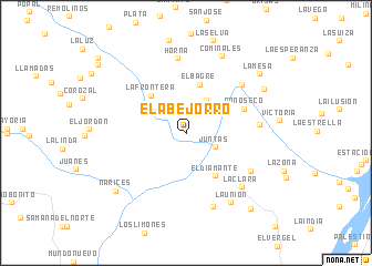 map of El Abejorro