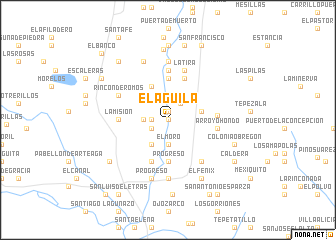 map of El águila
