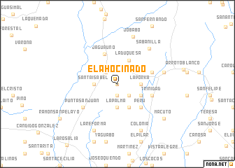 map of El Ahocinado