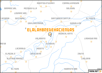 map of El Alambre de Haciendas
