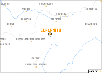 map of El Alamito