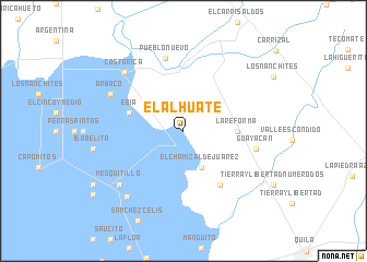 map of El Alhuate