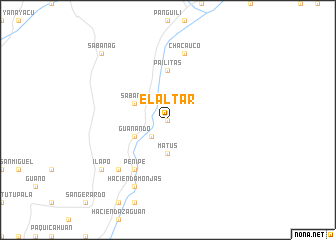 map of El Altar