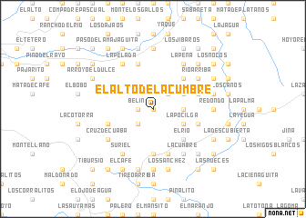 map of El Alto de la Cumbre