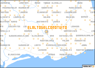 map of El Alto del Corotuito