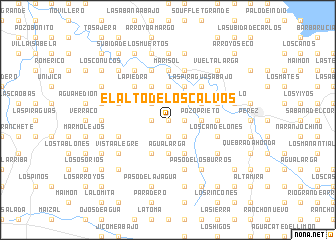 map of El Alto de Los Calvos