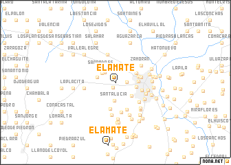 map of El Amate