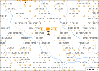 map of El Amate