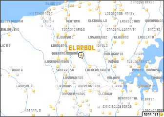 map of El Árbol