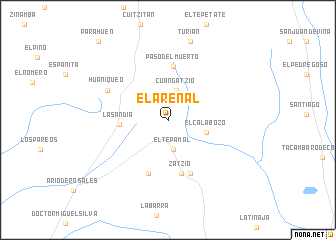 El Arenal (Mexico) map - nona.net