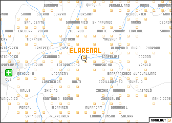 map of El Arenal