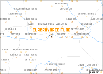 map of El Arroyo Aceituno