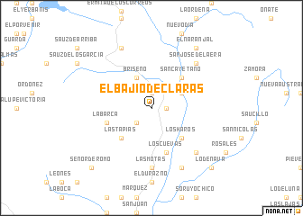 map of El Bajío de Claras