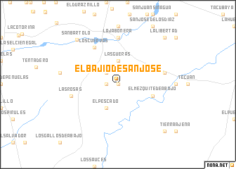 map of El Bajío de San José
