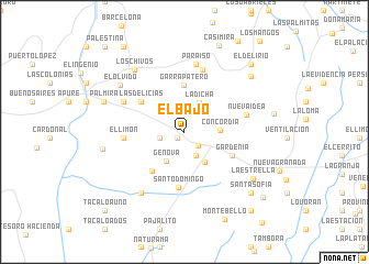 map of El Bajo