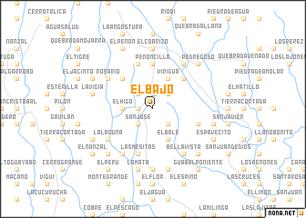 map of El Bajo