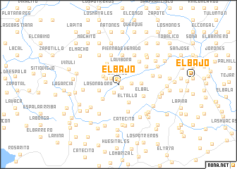 map of El Bajo