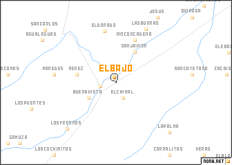 map of El Bajo