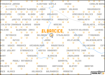 map of Elbančice