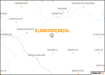 map of El Barranco Azul