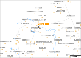 map of El Barreno