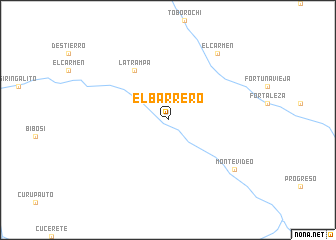 map of El Barrero