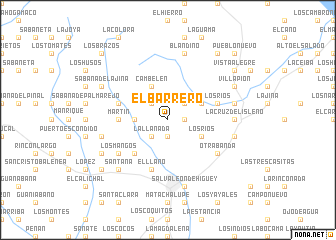 map of El Barrero