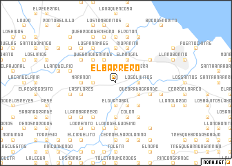 map of El Barrero