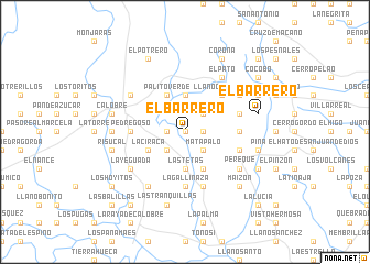 map of El Barrero