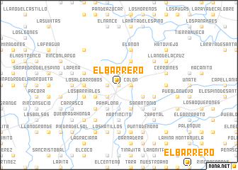 map of El Barrero