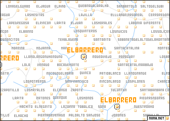 map of El Barrero