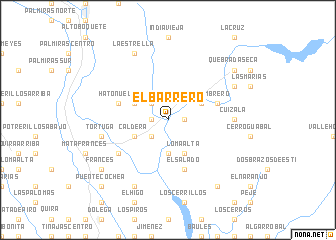 map of El Barrero