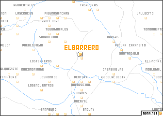 map of El Barrero