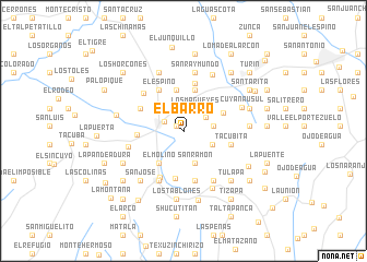 map of El Barro