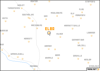 map of Elba