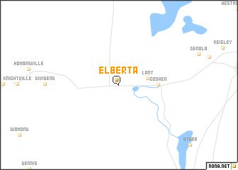 map of Elberta