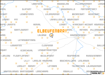 map of Elbeuf-en-Bray