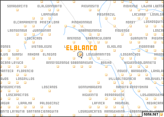 map of El Blanco