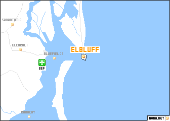 map of El Bluff