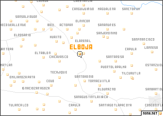 map of El Boja