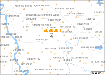 map of El Bojón