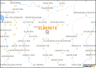 map of El Bonete