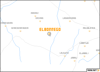 map of El Borrego