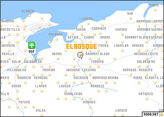 map of El Bosque